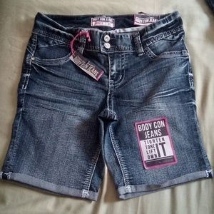 Body Con Jean Shorts